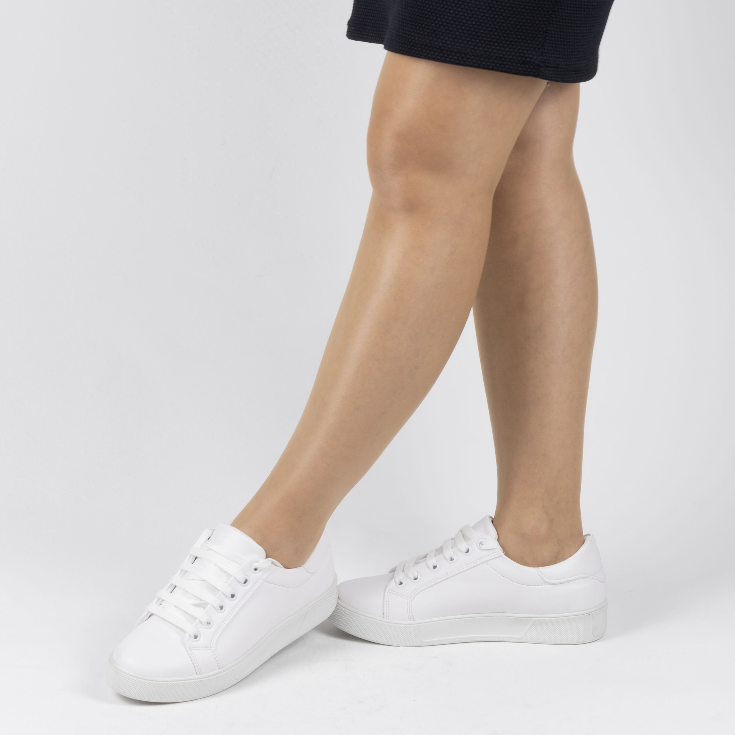 Kadın Beyaz Bağcıklı Günlük Termo Taban Spor Ayakkabı, Renk: Beyaz, Beden: 36