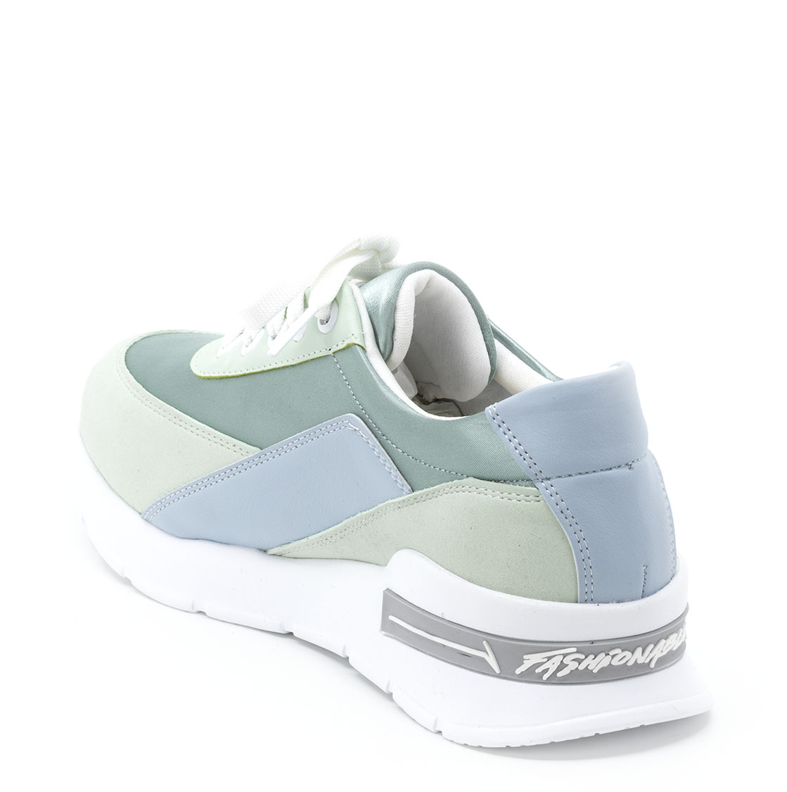 Kadın Kalın Tabanlı Bağcıklı Su Yeşili Sneakers Günlük Spor Rahat Ayakkabı, Renk: Yeşil, Beden: 40, 4 image