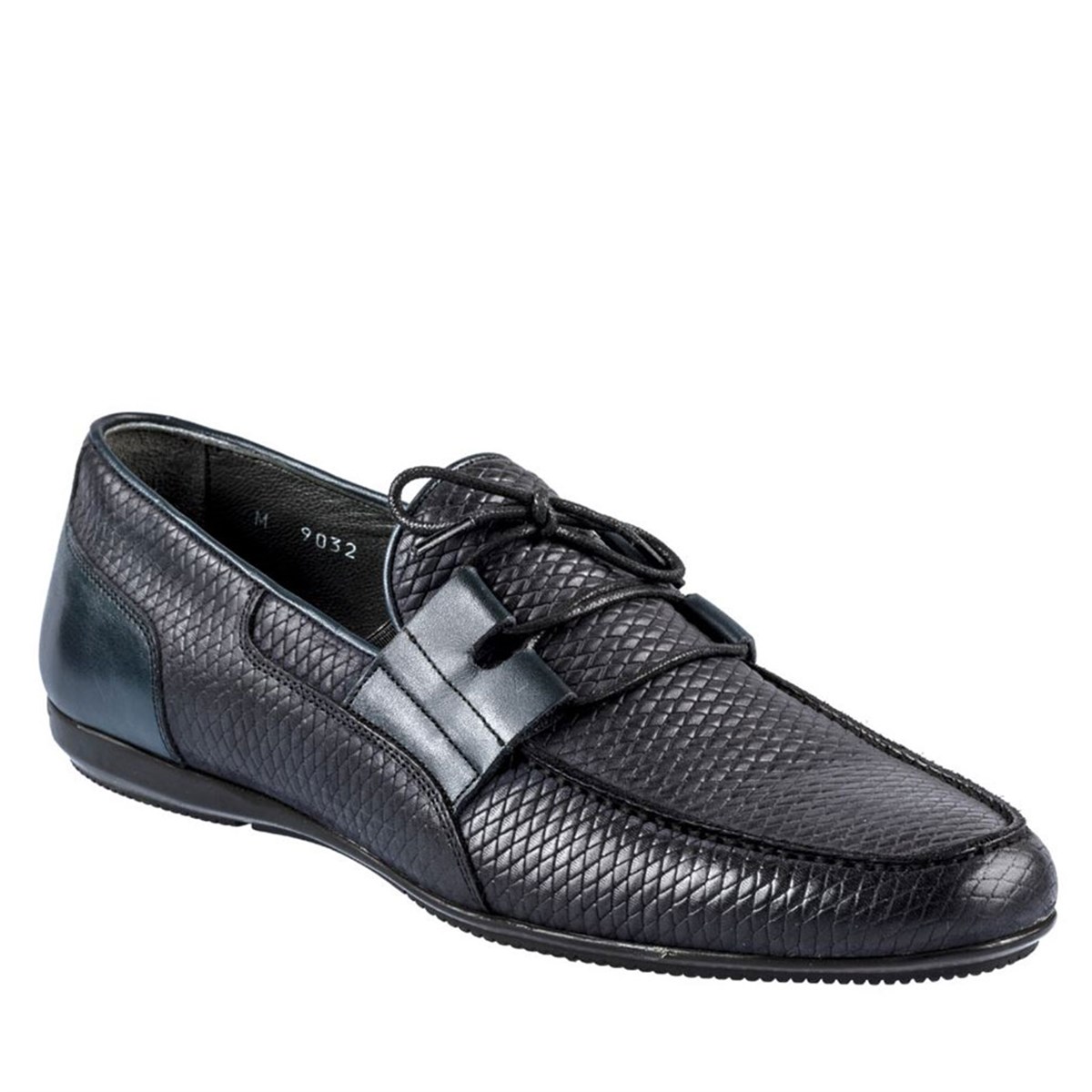 Erkek Yazlık Hakiki Deri Bağcıksız Günlük Ayakkabı, Renk: Lacivert, Beden: 39