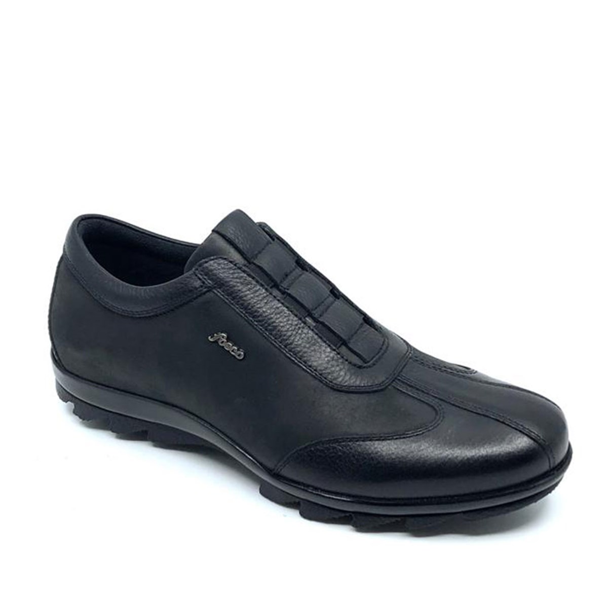 Erkek Siyah Bağcıksız Sıcak Astar Kışlık Günlük Ayakkabı, Renk: Siyah, Beden: 39