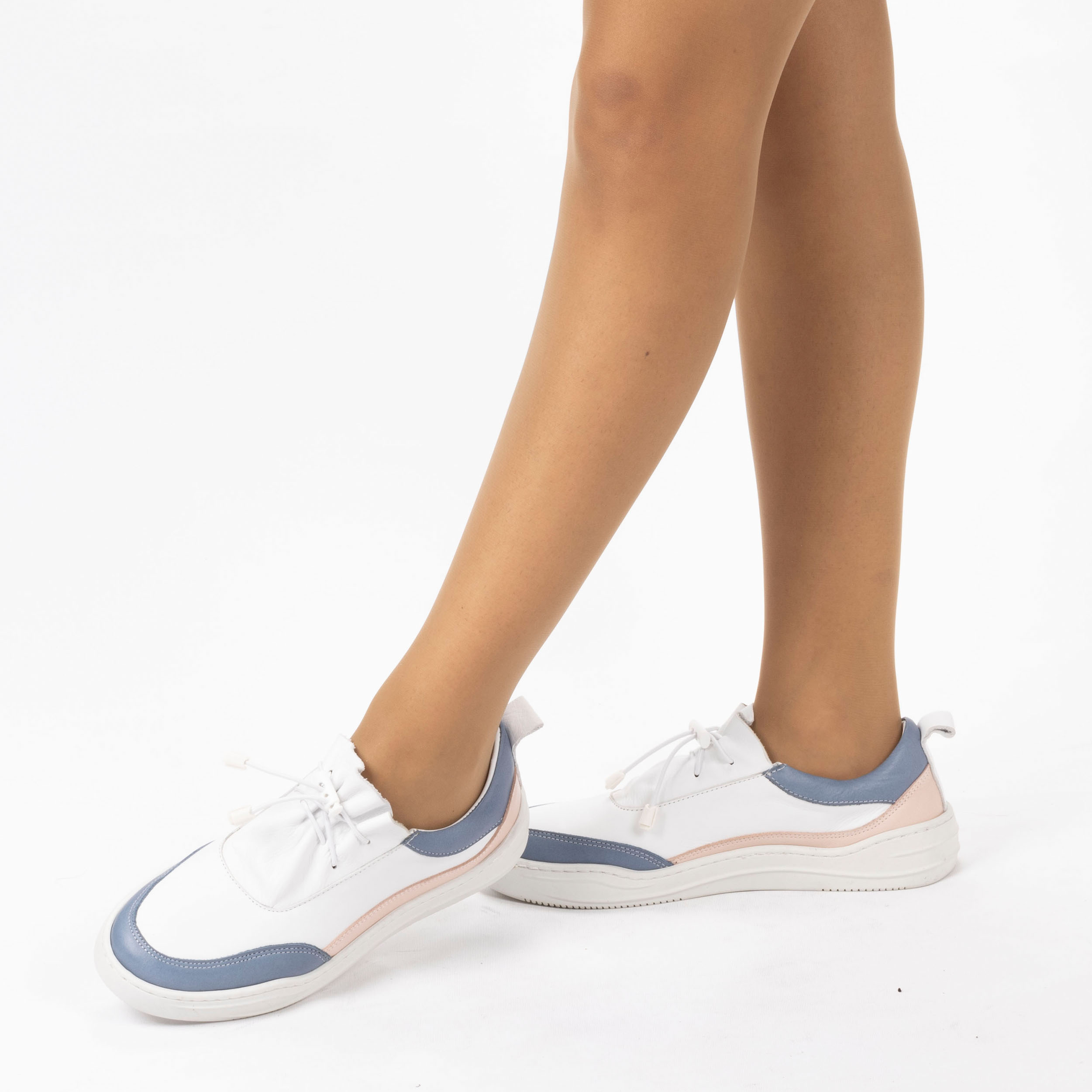 Kadın Hakiki Deri  Günlük Spor Ayakkabı / Sneakers, Renk: Mavi - Pembe, Beden: 38