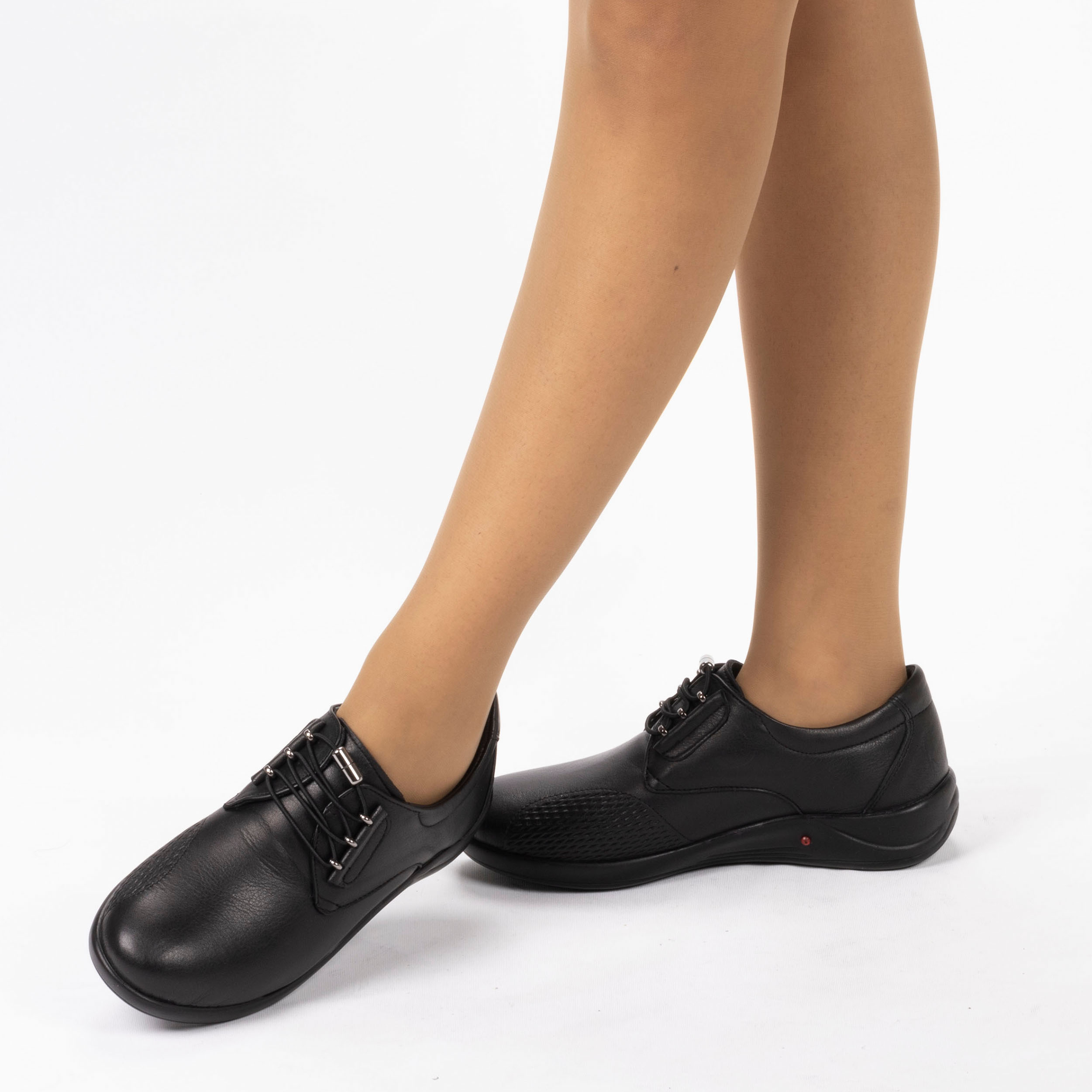 Kadın Deri Anatomik Topuk Dikeni Kemik Çıkıntısı Komfort Ayakkabı, Renk: Siyah, Beden: 36