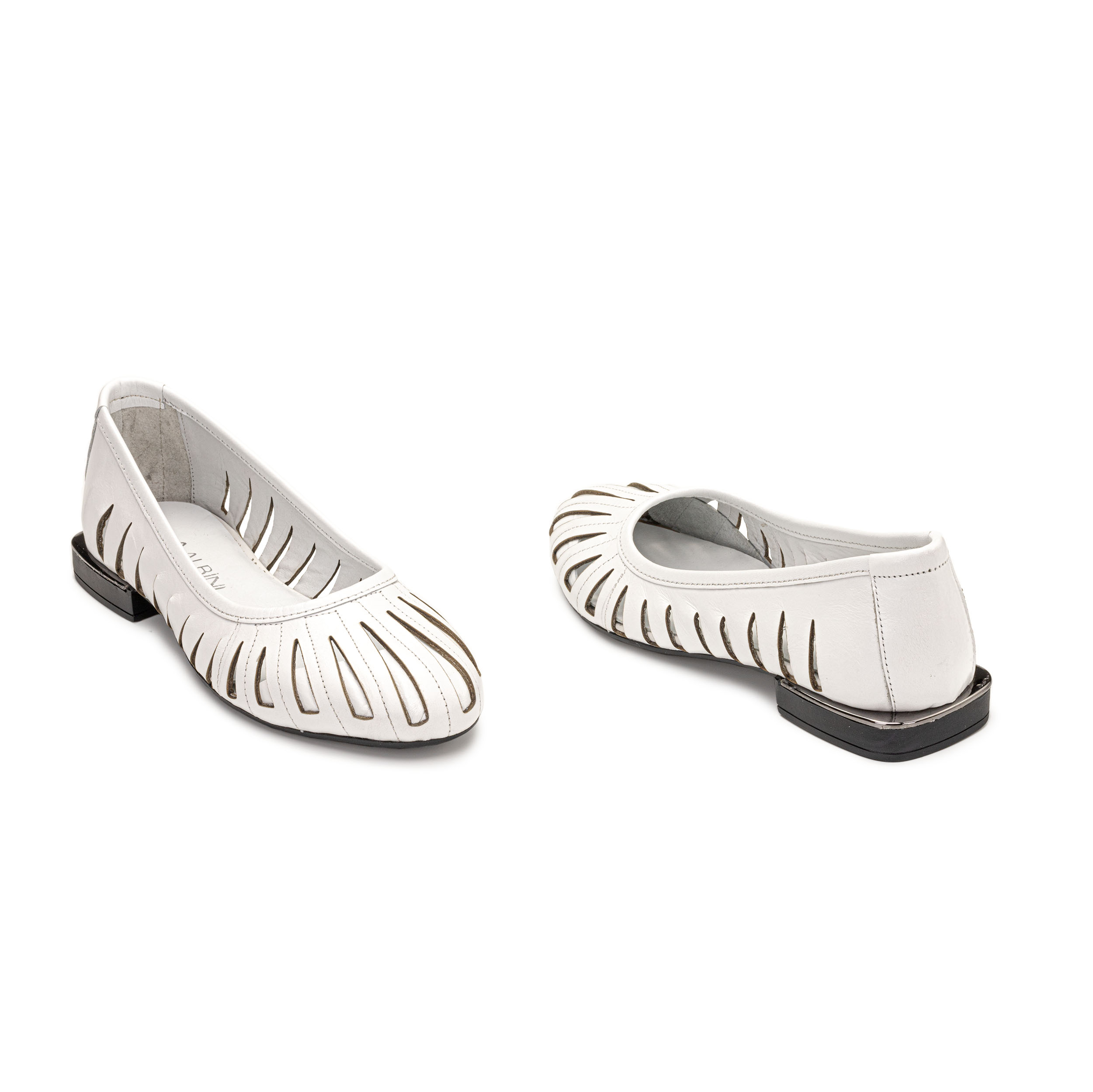 TwoEgoist Kadın Hakiki Deri Günlük Rahat Loafer - Babet Ayakkabı, Renk: Beyaz, Beden: 36