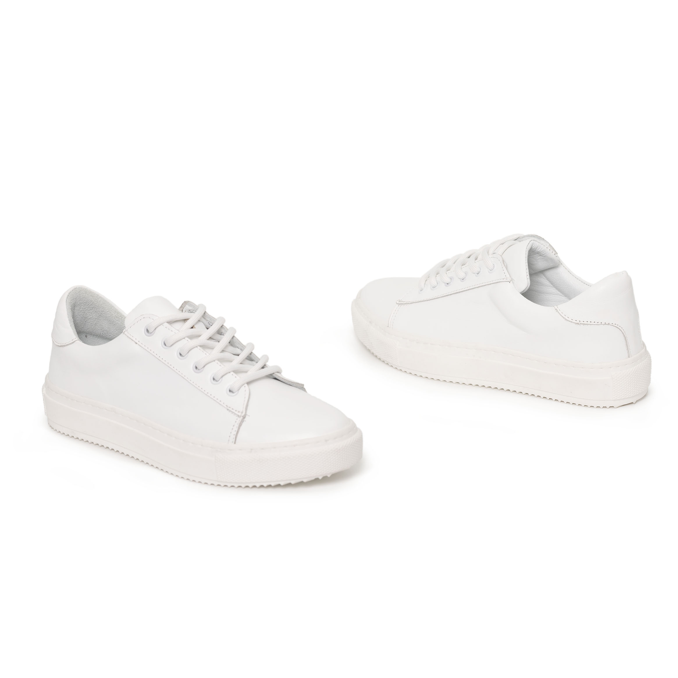 Kadın Hakiki Deri Günlük Spor Ayakkabı Beyaz/ Sneakers, Renk: Beyaz, Beden: 36