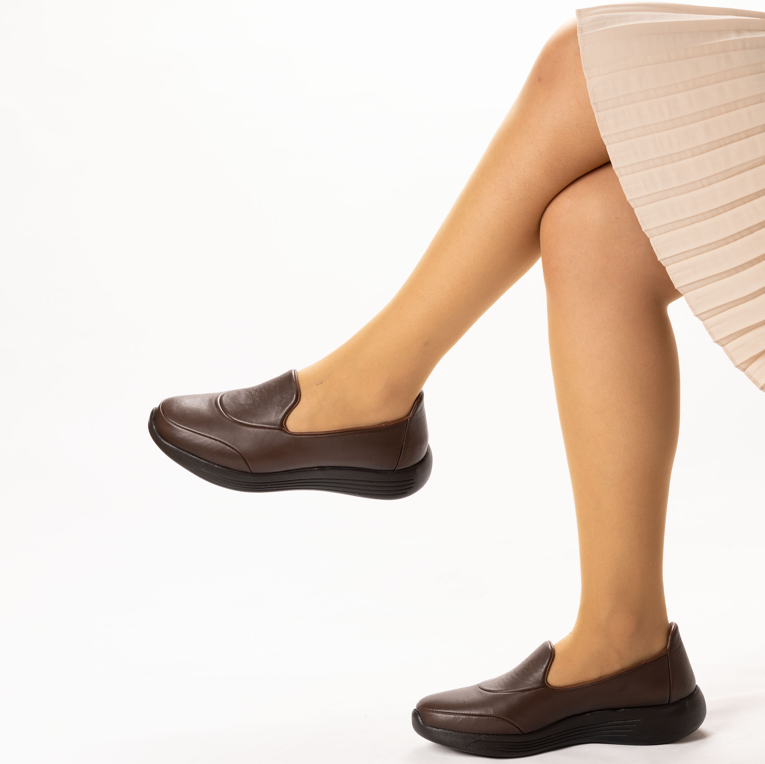 Kadın Hakiki Deri Anatomik Hafif Konfort Günlük Ayakkabı, Renk: Kahverengi, Beden: 36