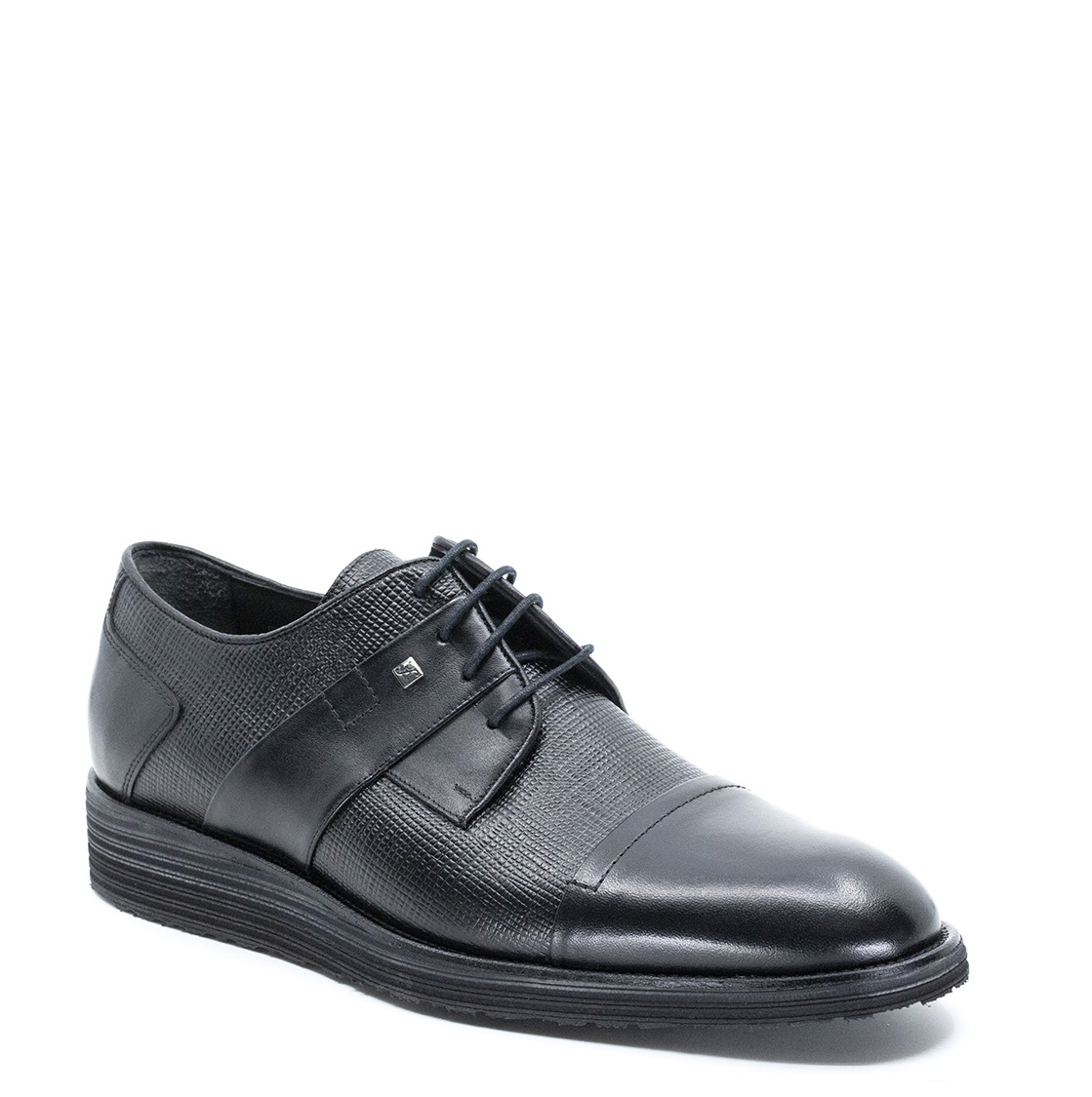 Fosco Hakiki Deri Erkek Ayakkabı, Renk: Siyah, Beden: 39