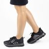 Kadın Günlük Kalın Tabanlı Simli Spor Sneakers Ayakkabı, Renk: Siyah, Beden: 36