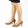 Kadın Taba İnce Kısa Topuklu Klasik Stiletto Ayakkabı, Renk: Taba, Beden: 36