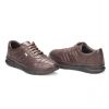 Erkek Hakiki Deri Kauçuk Taban Günlük Ayakkabı - Sneaker, Renk: Kahverengi, Beden: 45