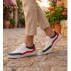 Kadın Hakiki Deri  Günlük Spor Ayakkabı / Sneakers, Renk: Lacivert - Kırmızı, Beden: 41
