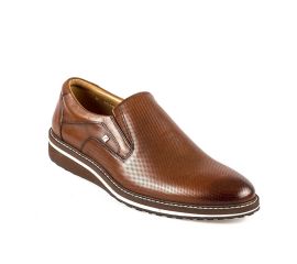 Erkek Bağcıksız Taba Hakiki Deri Günlük Hafif Tabanlı Ayakkabı , Renk: Taba, Beden: 39