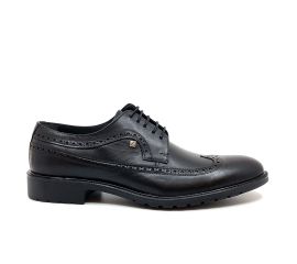 Hakiki Deri Kauçuk Taban Erkek Klasik Ayakkabı, Renk: Siyah, Beden: 39