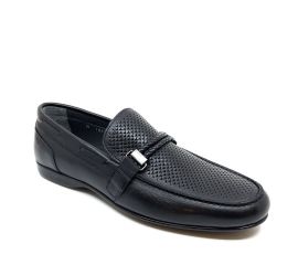 Erkek Bağcıksız Yazlık Loafer  Nubuk Hakiki Deri Ayakkabı, Renk: Siyah, Beden: 39