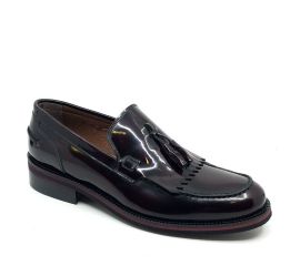 Erkek Günlük Bağcıksız Hakiki Deri Ayakkabı, Renk: Bordo, Beden: 39