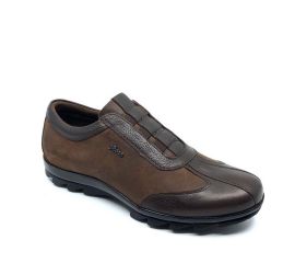Erkek Kahverengi Bağcıksız Sıcak Astar Kışlık Günlük Ayakkabı, Renk: Kahverengi, Beden: 39