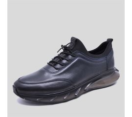 Fosco Erkek Hakiki Deri Air Taban Sneakers Spor Ayakkabı, Renk: Lacivert, Beden: 39