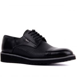 Hakiki Deri Günlük Erkek Ayakkabı, Renk: Siyah, Beden: 38