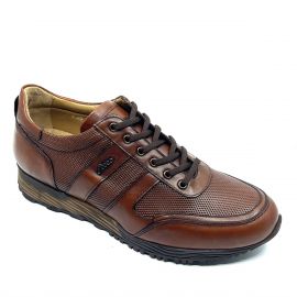 Erkek Sneakers Hakiki Deri Hafif Tabanlı Ayakkabı, Renk: Taba, Beden: 40