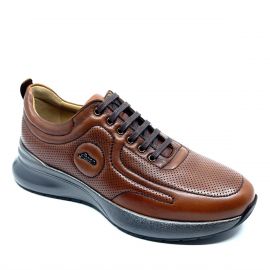 Erkek Sneakers Spor Ayakkabı Hakiki Deri, Renk: Taba, Beden: 40