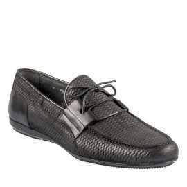 Erkek Yazlık Hakiki Deri Bağcıksız Günlük Ayakkabı, Renk: Siyah, Beden: 39