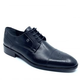 Erkek Klasik Ayakkabı Hakiki Deri, Renk: Siyah, Beden: 39