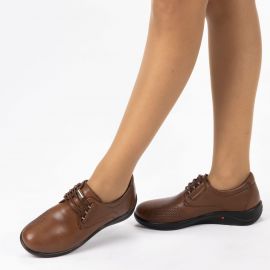Kadın Deri Anatomik Topuk Dikeni Kemik Çıkıntısı Komfort Ayakkabı, Renk: Kahverengi, Beden: 37