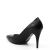 Kadın 10 cm İnce Topuklu Siyah Kırışık Deri Stiletto Ayakkabı, Renk: Rugan Siyah, Beden: 39, 3 image