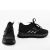 Kadın Günlük Kalın Tabanlı Simli Spor Sneakers Ayakkabı, Renk: Siyah, Beden: 37, 4 image