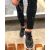 Erkek Hakiki Deri Siyah Kalın Tabanlı Kamuflaj Desen Özel Dizayn Tasarım Spor Günlük Ayakkabı Sneakers, Renk: Siyah, Beden: 43, 6 image