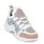 Kadın Kalın Tabanlı Spor Günlük Renkli Sneakers Ayakkabı, Renk: Beyaz - Pembe, Beden: 36, 6 image
