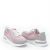 Kadın Kalın Tabanlı Bağcıklı Gri Pembe Sneakers Günlük Spor Rahat Ayakkabı, Renk: Gri-Pembe, Beden: 38, 8 image