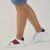 Kadın Kalın Tabanlı Beyaz Kırmızı Bağcıklı Sneakers Günlük Spor Rahat Ayakkabı, Renk: Beyaz, Beden: 36, 6 image