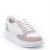 Kadın Kalın Tabanlı Bağcıklı Beyaz - Pembe - Gri Sneakers Günlük Spor Rahat Ayakkabı, Renk: Beyaz, Beden: 38, 3 image