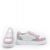Kadın Kalın Tabanlı Bağcıklı Beyaz - Pembe - Gri Sneakers Günlük Spor Rahat Ayakkabı, Renk: Beyaz, Beden: 39, 9 image