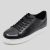 Fosco Erkek Hakiki Deri Sneakers Spor Ayakkabı, Renk: Siyah, Beden: 43