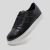 Fosco Erkek Hakiki Deri Sneakers Spor Ayakkabı, Renk: Siyah, Beden: 43, 9 image