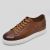 Fosco Erkek Hakiki Deri Sneakers Spor Ayakkabı, Renk: Taba, Beden: 42