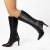 Kadın Topuklu Sivri Burunlu Şık Çizme, Renk: Siyah, Beden: 39, 2 image