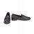 TwoEgoist Kadın Hakiki Deri Günlük Şık Tokalı Klasik Loafer Babet Ayakkabı, Renk: Siyah, Beden: 39, 11 image