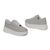 Kadın Kalın Tabanlı Bağcıklı Gri Sneakers Günlük Spor Rahat Ayakkabı, Renk: Gri, Beden: 38, 3 image