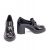 Kadın Hakiki Deri 8 cm Platform Topuk Şık Ayakkabı, Renk: Rugan Siyah, Beden: 40, 6 image