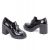 Kadın Hakiki Deri 8 cm Platform Topuk Şık Ayakkabı, Renk: Rugan Siyah, Beden: 39, 3 image