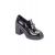 Kadın Hakiki Deri 8 cm Platform Topuk Şık Ayakkabı, Renk: Rugan Siyah, Beden: 37, 10 image