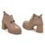 Kadın Hakiki Deri 8,5cm Platform Topuk Bilek Boy Bot Kışlık Ayakkabı, Renk: Nude - Cilt, Beden: 40, 3 image