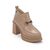Kadın Hakiki Deri 8,5cm Platform Topuk Bilek Boy Bot Kışlık Ayakkabı, Renk: Nude - Cilt, Beden: 40, 5 image