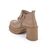 Kadın Hakiki Deri 8,5cm Platform Topuk Bilek Boy Bot Kışlık Ayakkabı, Renk: Nude - Cilt, Beden: 40, 7 image