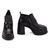Kadın Hakiki Deri 8,5cm Platform Topuk Bilek Boy Bot Kışlık Ayakkabı, Renk: Siyah, Beden: 39, 6 image