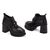 Kadın Hakiki Deri 8,5cm Platform Topuk Bilek Boy Bot Kışlık Ayakkabı, Renk: Siyah, Beden: 39, 3 image