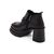 Kadın Hakiki Deri 8,5cm Platform Topuk Bilek Boy Bot Kışlık Ayakkabı, Renk: Siyah, Beden: 40, 7 image