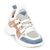 Kadın Kalın Tabanlı Spor Günlük Renkli Sneakers Ayakkabı, Renk: Beyaz - Mavi, Beden: 37, 2 image